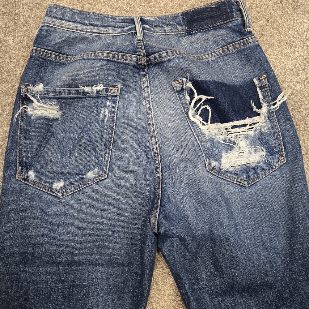 Mother The Dazzler Shift Your Treat or Mine Denim Jeans Sz 30